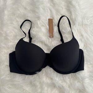 Skims Fits Everybody Push Up Demi Bra Onyx Size 34B
